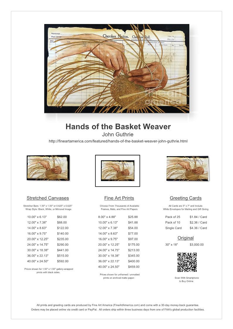 Cherokee Basket Weaver and Dawes Roll Guthrie Studios
